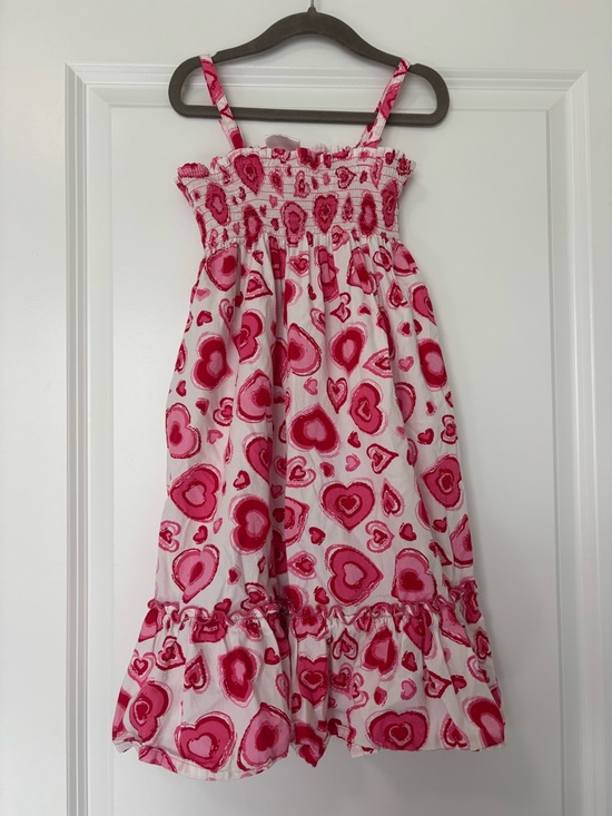 Hanna Andersson Other - Hanna Andersson Fresh Air Sundress Girls 6-7 120 cm Hearts Cotton Summer